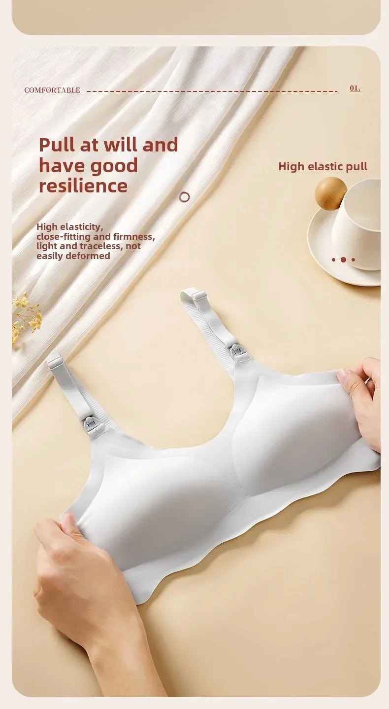 Maternity Nursing Bra Pregnant Women Front Open Button Breastfeeding Bras One-piece Convenient Feeding Pregnancy Dropshiping