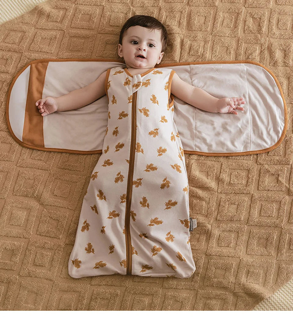 Sleeping Bag For Babies 0-6Months Newborn Baby Swaddle Removable Wrap Baby Sleep Sack Thin Sleeveless For Discharge Summer