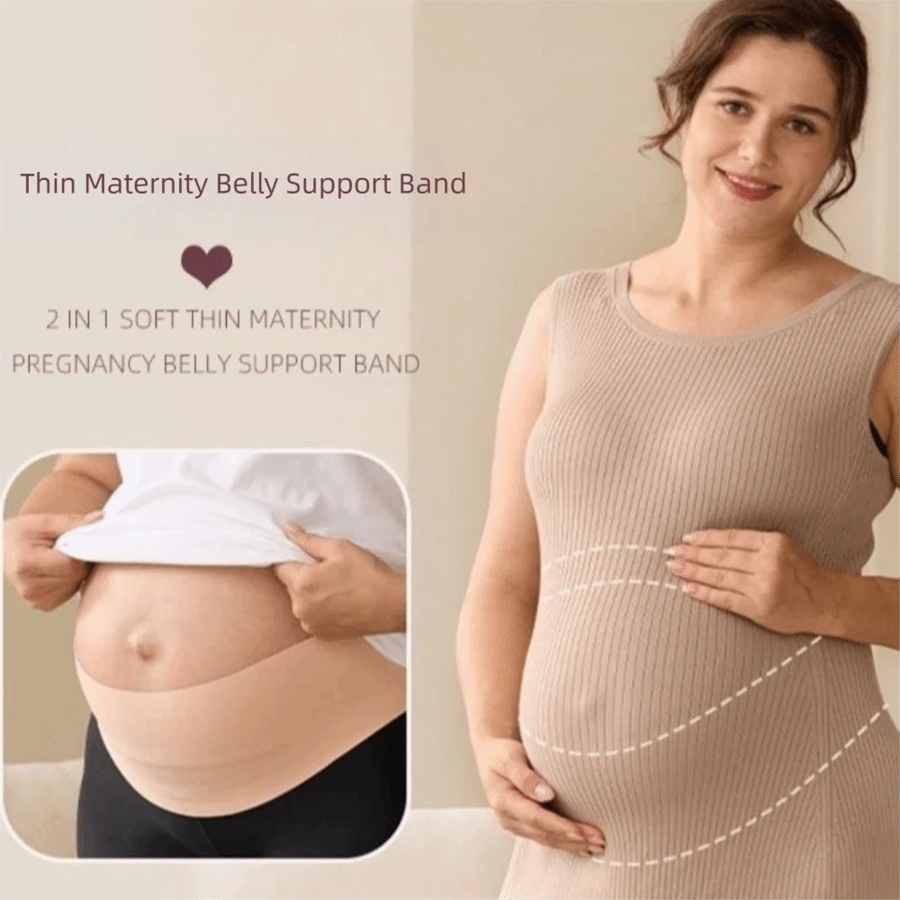 New One-Piece Maternity Belt Waist Care Adjustable Back Clothes Belt Thin Maternity Abdomen Brace Protector Pregnancy Support
