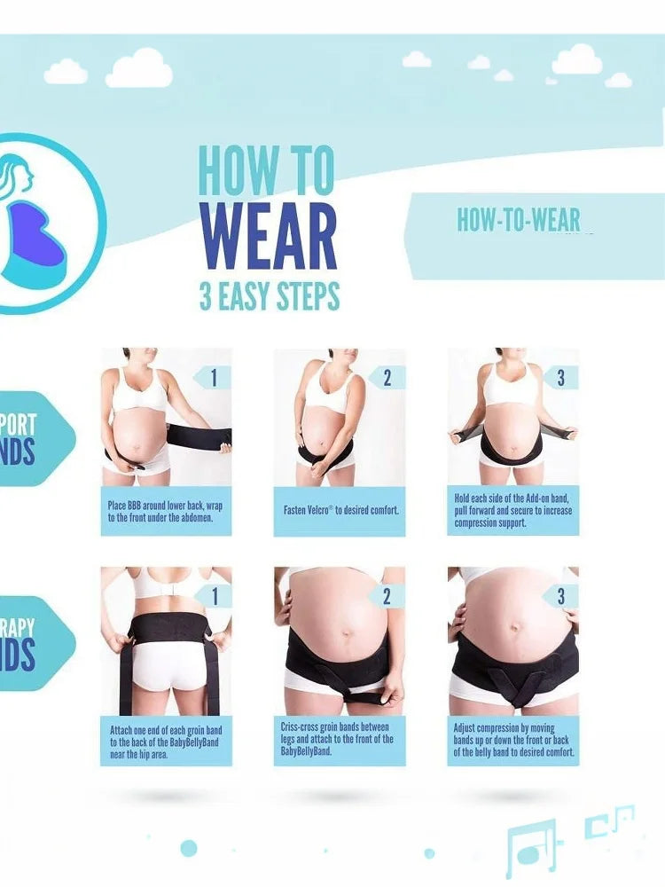 Uterus Support Belt Skin Friendly Highly Stretchy Pelvic Support Belt One Size Adjustable For Vulvar Varicosities For Pregnancy