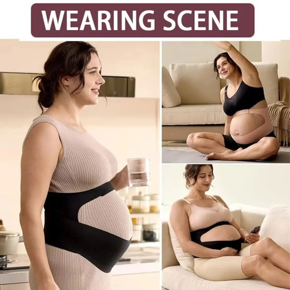 New One-Piece Maternity Belt Waist Care Adjustable Back Clothes Belt Thin Maternity Abdomen Brace Protector Pregnancy Support