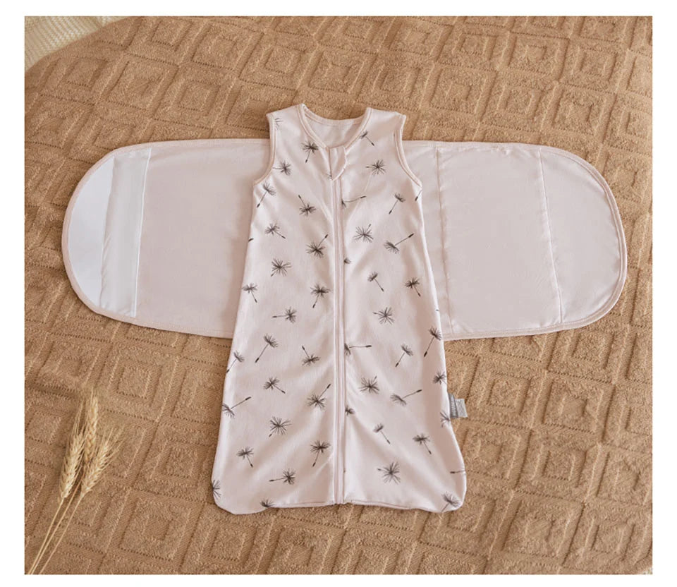 Sleeping Bag For Babies 0-6Months Newborn Baby Swaddle Removable Wrap Baby Sleep Sack Thin Sleeveless For Discharge Summer