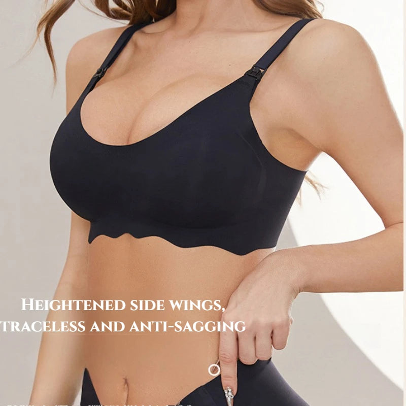 Maternity Nursing Bra Pregnant Women Front Open Button Breastfeeding Bras One-piece Convenient Feeding Pregnancy Dropshiping