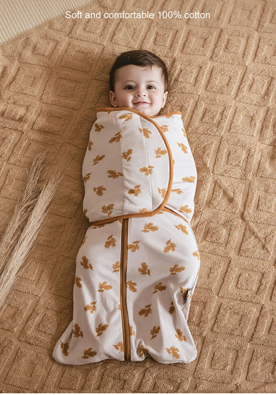 Sleeping Bag For Babies 0-6Months Newborn Baby Swaddle Removable Wrap Baby Sleep Sack Thin Sleeveless For Discharge Summer