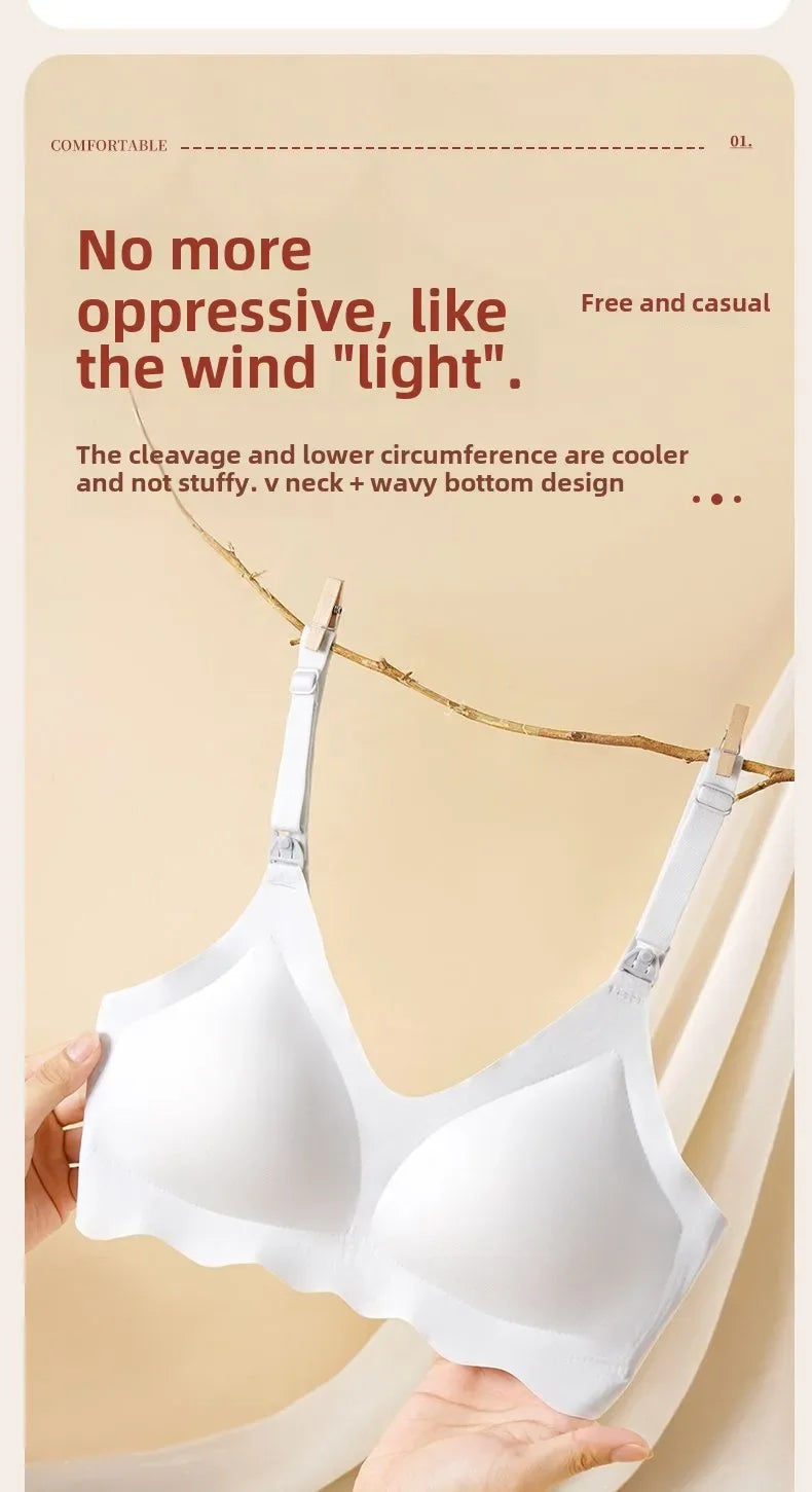 Maternity Nursing Bra Pregnant Women Front Open Button Breastfeeding Bras One-piece Convenient Feeding Pregnancy Dropshiping