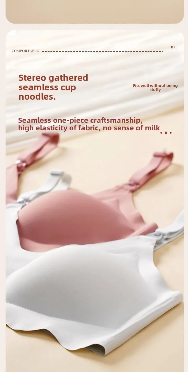 Maternity Nursing Bra Pregnant Women Front Open Button Breastfeeding Bras One-piece Convenient Feeding Pregnancy Dropshiping
